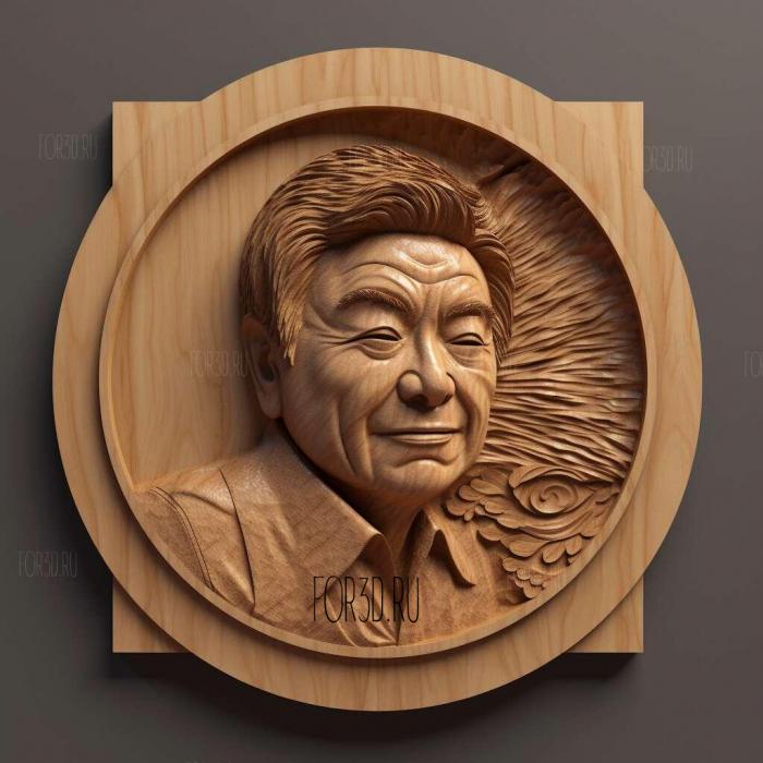 Robert Kiyosaki 3 stl model for CNC